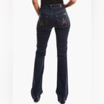 7 For All Mankind Women’s “A” Pocket Flare Dark Wash Jeans Size 30 Photo 1