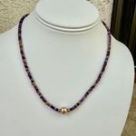 Hand Crafted Pearl Focal Beaded Purple Gradient Seed Beads Necklace Photo 1