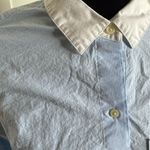 Old Navy 5/$35 Womens Shirt Sz S The Boyfriend Blue White Pinstripe Dress Photo 7