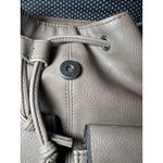 American Eagle Backpack Purse Brown Vinyl Drawstring Pockets Casual School Photo 5