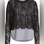 Vineyard Vines Cotton Solstice Stripe Black Lace Blouse Women’s Size S Small Photo 8