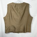 Lafayette 148 New York Size 16 Vest Gold Silk Sleeveless Career Top Dressy 1290 Photo 3