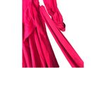 Vicci | XS | Dress Satin Wrap Ruffle Mini Magenta Cuffed Sleeve V Neck Flutter Pink Photo 3