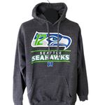 Seattle Seahawks Y2K Gray Hoodie Size L Photo 4
