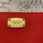 Michael Kors  Long Red Saffiano Leather Three Quarter Zip Wallet w/Gold Hardware Photo 1