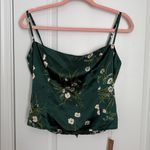 Reformation Anthropologie  Silk Overland Floral Emerald Top Size 12 NWT Photo 5