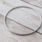 Vintage Bracelet/Bangle Thin Silver Tone Cable Like Design Photo 3