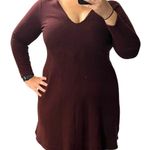 Ann Taylor  SIZE 10 Wool Blend Front Seam Long Sleeve A-Line Back Zip Dress Photo 0