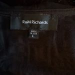 R & M Richards  Black Ruffled Jacket Silver Sparkles Large L Photo 7