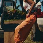 NEW  Movement X Free People Victory Harem Pants Orange Medium Comfy Photo 2