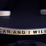 MantraBand stainless Steel I can and I will cuff bangle bracelet Photo 0
