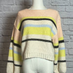 Billabong Striped Knit Sweater Multicolor Women's Size M Photo 0