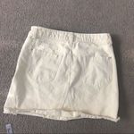 Kensie Yellow Cotton Denim Skirt Raw Edges Size 2 Photo 2