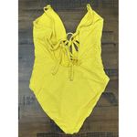 Trina Turk  NWT One Piece Swimsuit Knit Joplin Petal Cut Daisy Yellow 12 Photo 7
