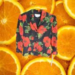 Maggy London Petites‎ Black and Red Floral Top and Skirt Size 6 Photo 6