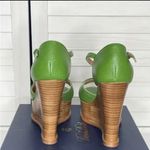 Brooks Brothers Olive Leather Wedges Photo 4