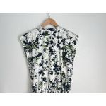 Anthropologie Ranna Gill Silky Floral Aida Embroidered Jumpsuit Green Tropical M Size M Photo 4