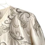Natori  Neiman Marcus Vintage Jacket Bustier Set Satin Embroidered Pearl Small Photo 1