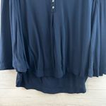 Free People  Easy Girl Blue Bell Sleeve Top Size S Photo 3