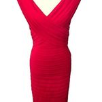 Tadashi Shoji Tadashi Collection Berry Raspberry Flutter Bandage Sweetheart Neck Size M Photo 0