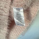 DKNY y2k baby pink silver sequin fuzzy logo sweater M Photo 6