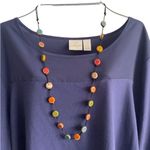 Boho Flat Bead Necklace Female Retro Ethnic Style Niche Stylish Sweater Necklace Photo 15