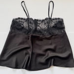 ETAM Black Lace Camisole Top 'attitude' pajama lounge XL Lingerie Sleep Photo 0