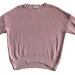 Urban Daizy  size M/L Boutique oversized distressed knit sweater light pink Photo 6