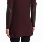 BLANK NYC NEW Faux Leather Trim High/Low Cardigan Photo 5