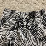Cynthia Rowley 100% LINEN WIDE LEG PETITE PALAZZO PANTS BONE/BLACK TROPICAL LEAF PRINT SIZE S/P Photo 2