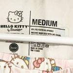 Hello Kitty  Size Medium Pajama Set Pink Shorts Button Front Top Ladies Photo 2