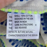 Tessora Blue Luisa Embroidered Stripe Neon Pom Pom. Dress medium Blue Photo 9