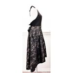 Slny  Dress Black Gunmetal Fit & Flare Open Back Tie Neck Maxi Size 14 New w/Tag Photo 4