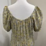 J.Crew  Factory Yellow Floral Puff Sleeve Tiered Midi Dress Preppy French Country Photo 7