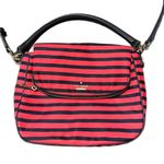 Kate Spade  Navy and Pink Stripes Nylon Devin Crossbody Shoulder Bag Photo 1