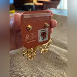 Camila Coelho Earrings NWT by , boutique brand, floral dangle drop, gold tone Photo 3