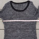 Kaisely  Black and Gray Knit Tunic Sweater Photo 10