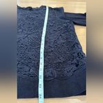 J.Crew lace overlay sweatshirt navy blue size XL Photo 5