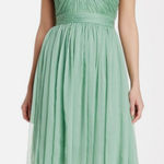 Halston Heritage  Meadow Embellished Mint Green Strapless Chiffon Mini Dress 6 Photo 0