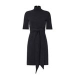 Toccin Tie Waist Sheath Dress Grey Office Quiet Luxe Business Party 18 Stretch Photo 1