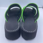 Y2K foam platform sandals double strap neon green/black Size 8 Green Photo 8