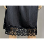 Vintage Stellar Foundations Half Slip Black Size Medium ILGWU Union Wide Lace Photo 1