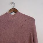Loft Light Pink Soft Long Sleeve Mock Neck Stretch Cut-Out Pullover Sweater Photo 6