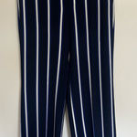 Ann Taylor Women’s  Factory Striped High Rise Wide Leg Pants Size 2‎ Blue & White Photo 0