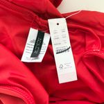 J.Crew NWT  Nia Ruched Squareneck One-piece Swimsuit Bathing Red Arroyo Photo 3