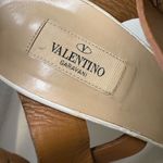 Valentino Garavani Macrostud Rockstud High Heel Sandals Tan White Open Toe 41 Photo 3