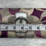 Coach  Silver Purple Signature Nylon Wallet Photo 10