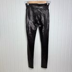 Spanx Shiny Black Croc-Embossed Faux Leather Leggings Size S/P New Photo 5