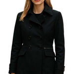 Moda International Wool Peacoat Black Size XS Y2K Photo 0