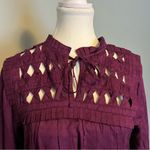 Cleobella  Sabella Peasant Blouse in Aubergine NEW Size Small Photo 4